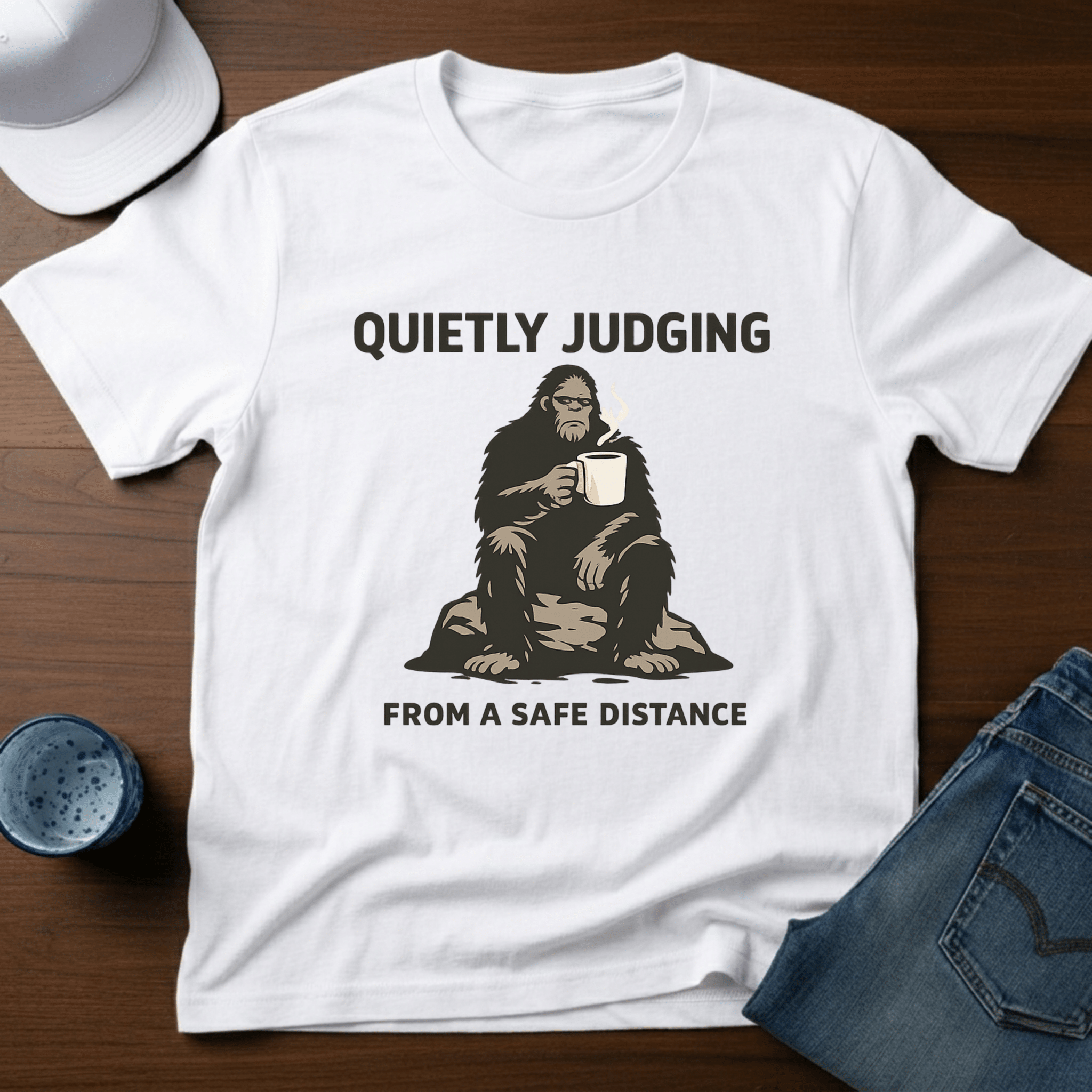 Quietly Judging From A Distance T-Shirt - Deadpan Outdoors Co.