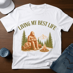 Living My Best Life - Sasquatch Humor Tee - T-Shirt - Deadpan Outdoors Co.