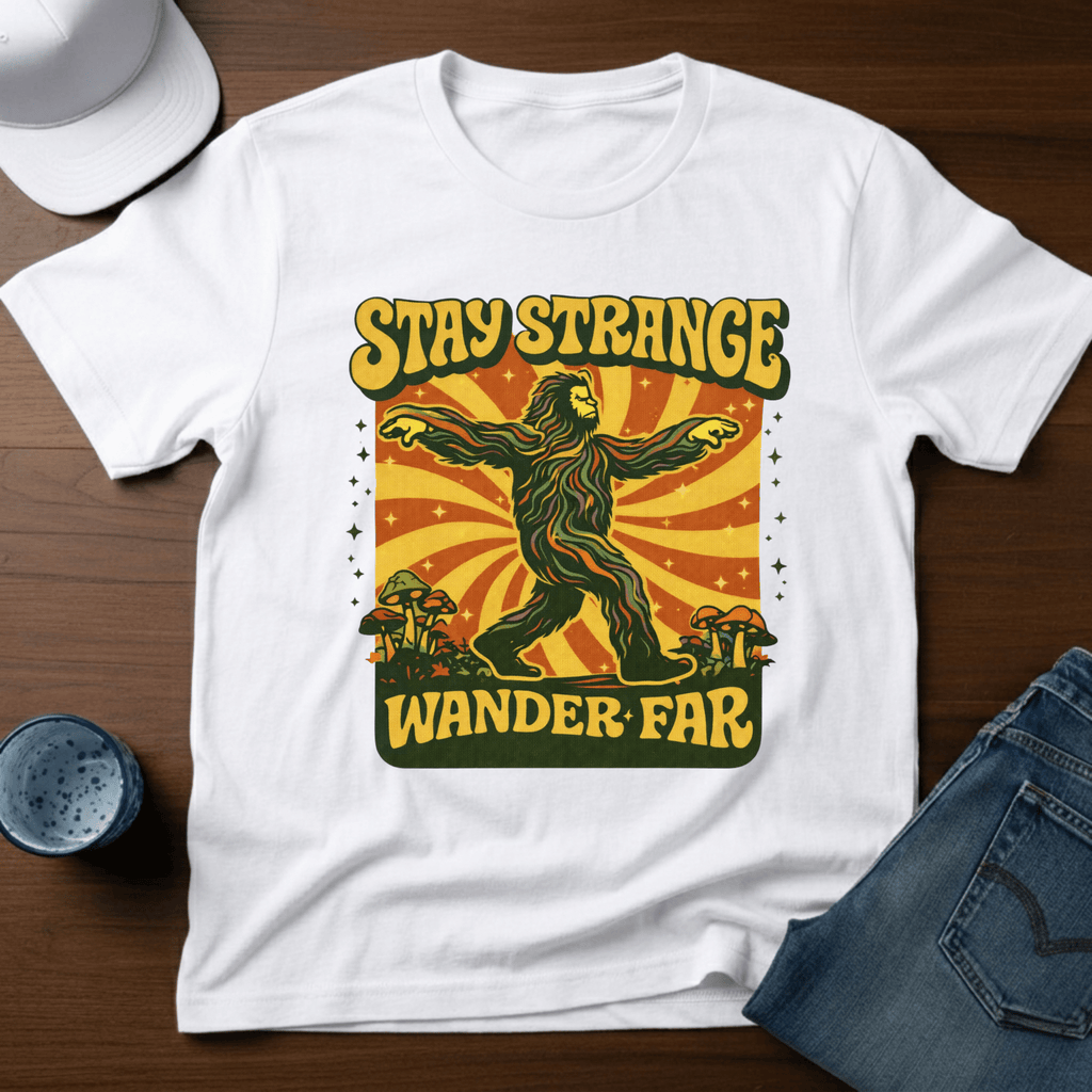 Stay Strange Wander Far T-Shirt - Deadpan Outdoors Co.