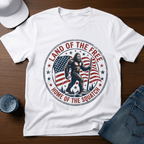 Land Of The Free Home Of The Squatch T-Shirt - Deadpan Outdoors Co.