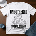 Unbothered - Prefers Animals Over People T-Shirt - Deadpan Outdoors Co.