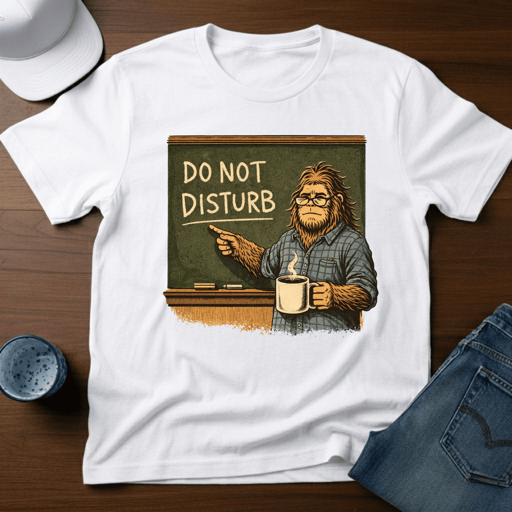 Do Not Disturb - Teacher Bigfoot T-Shirt - Deadpan Outdoors Co.