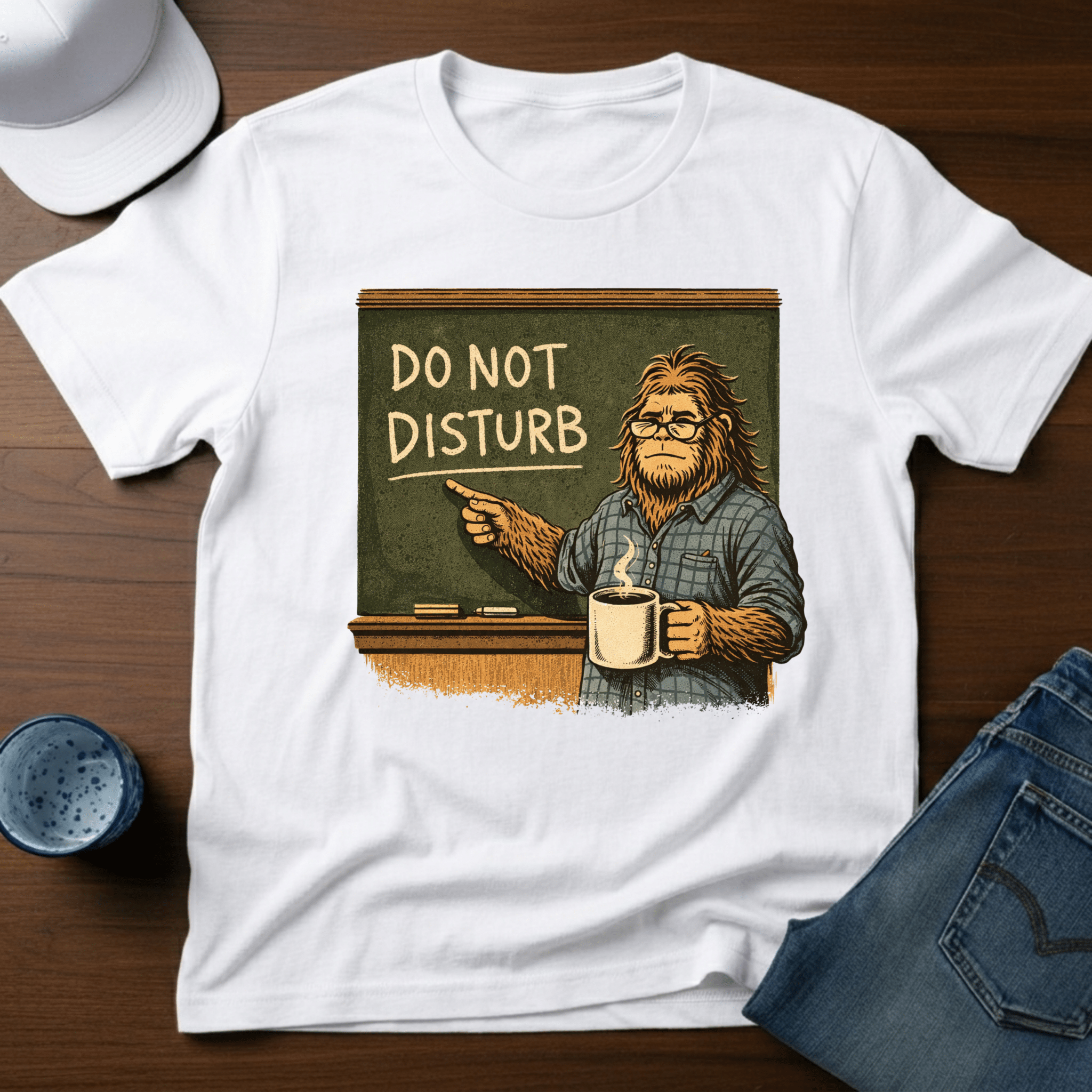 Do Not Disturb - Teacher Bigfoot T-Shirt - Deadpan Outdoors Co.