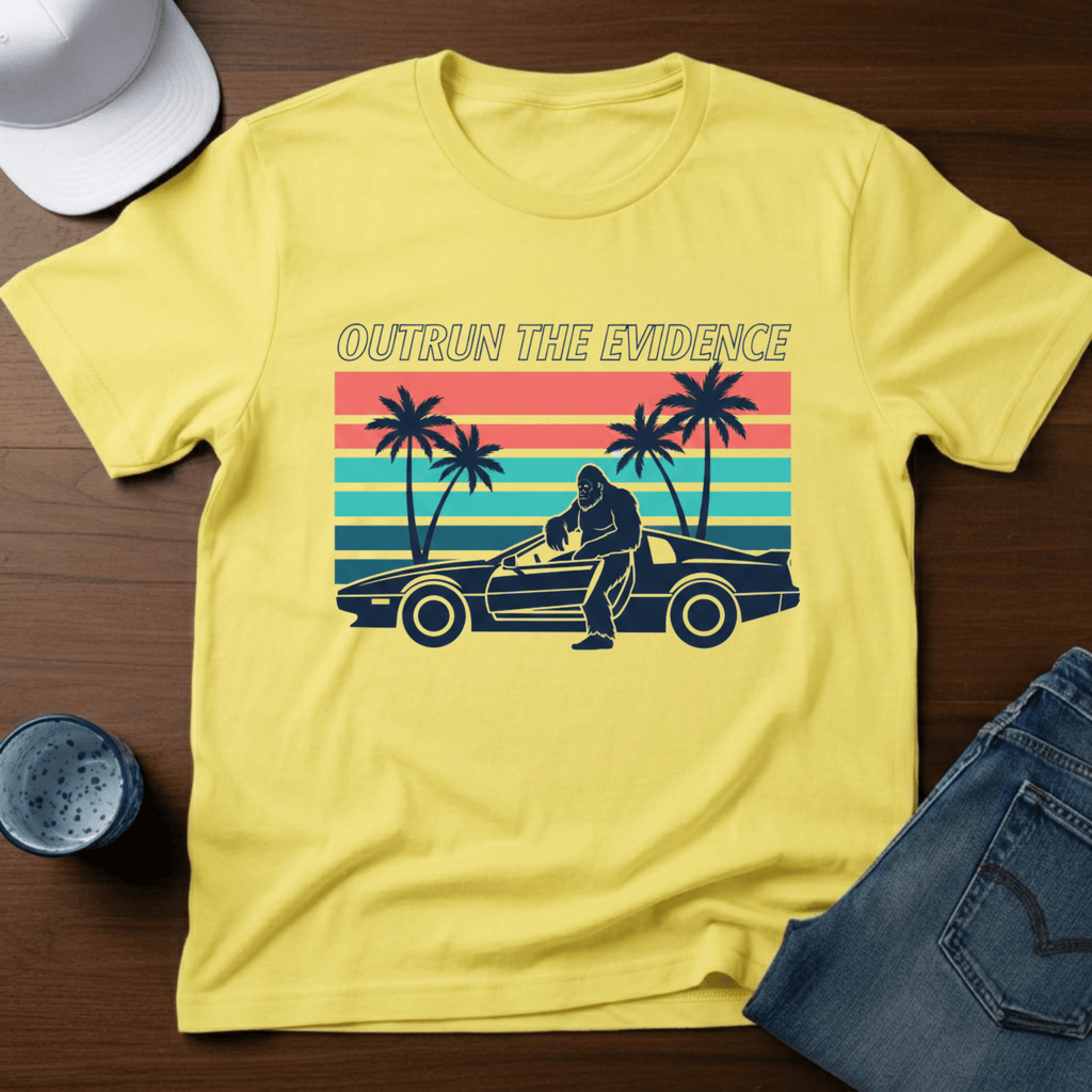 Outrun The Evidence T-Shirt - Deadpan Outdoors Co.