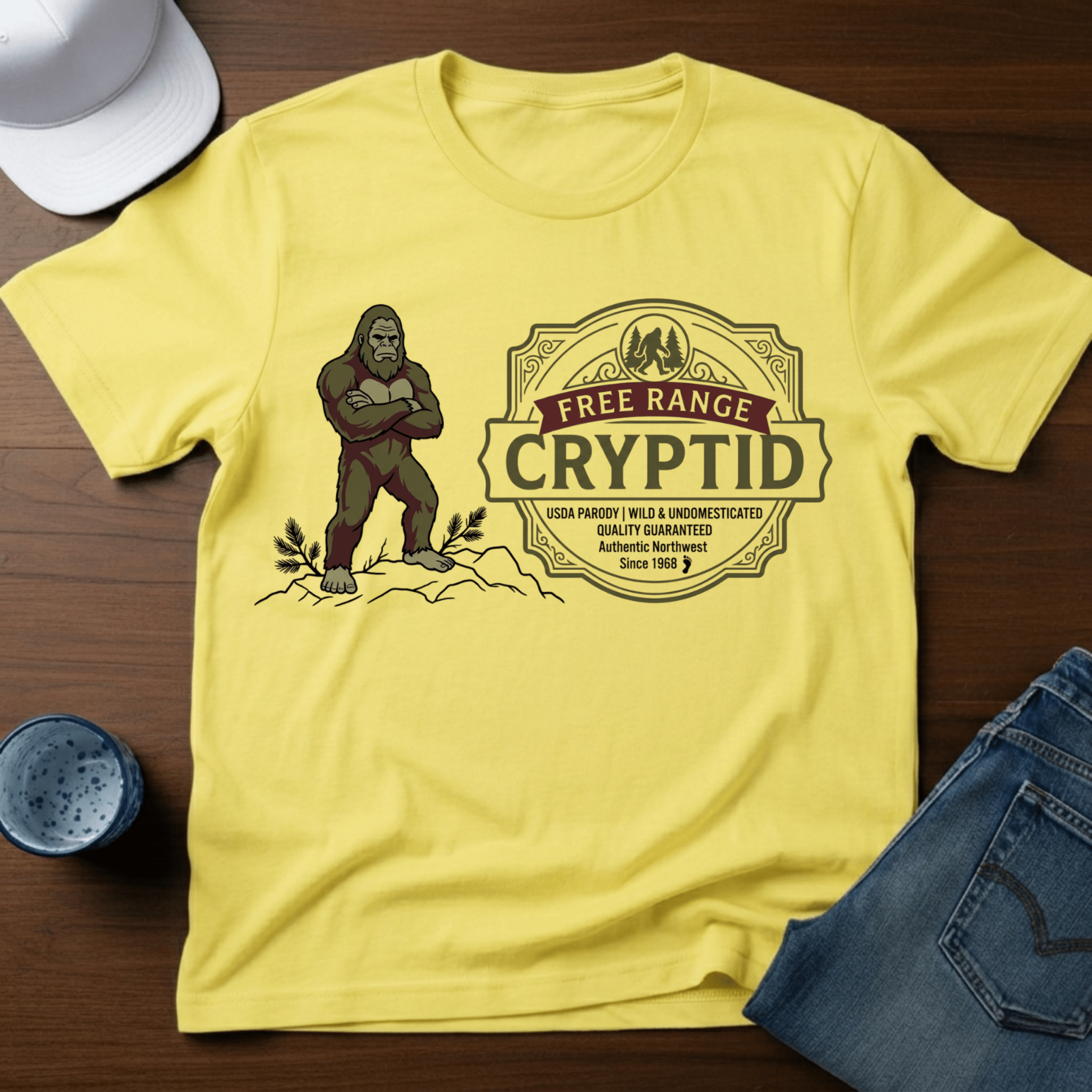 Free Range Cryptid T-Shirt - Deadpan Outdoors Co.
