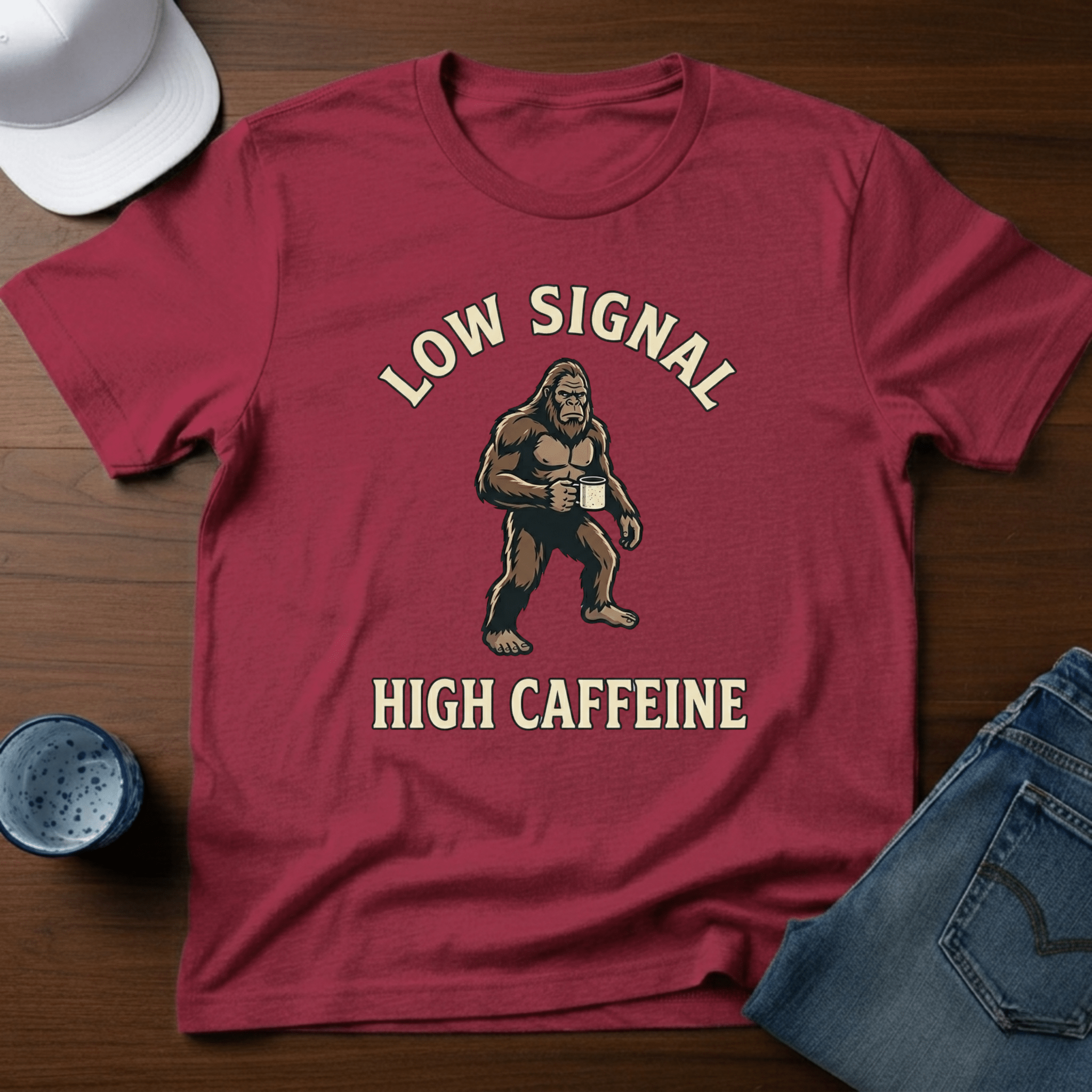 Low Signal High Caffeine T-Shirt - Deadpan Outdoors Co.