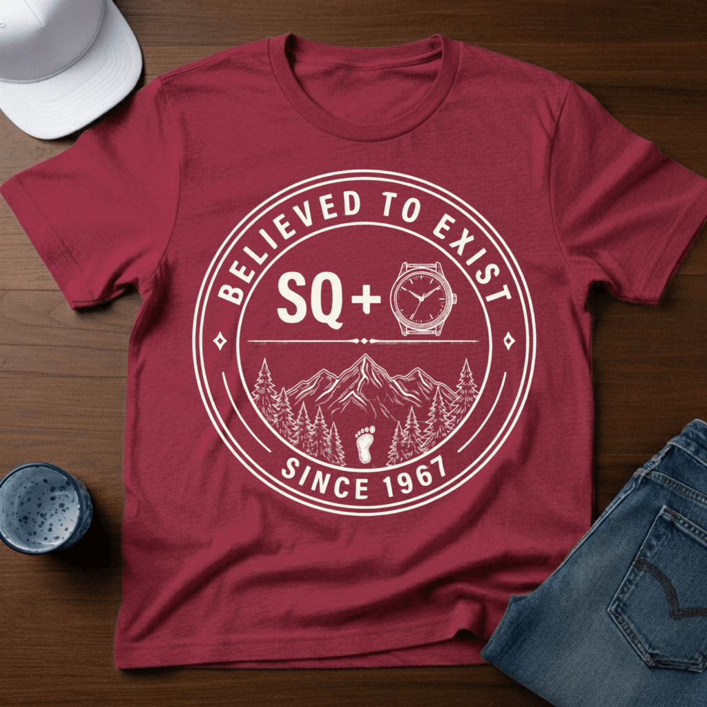 Believed To Exist - SQUATCH - Since 1967 - Squatch Rebus Puzzle T-Shirt - Deadpan Outdoors Co.