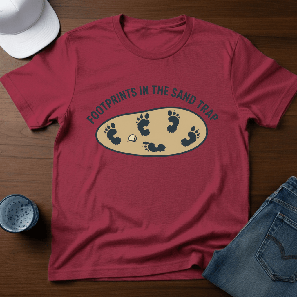 Footprints In The Sandtrap T-Shirt - Deadpan Outdoors Co.