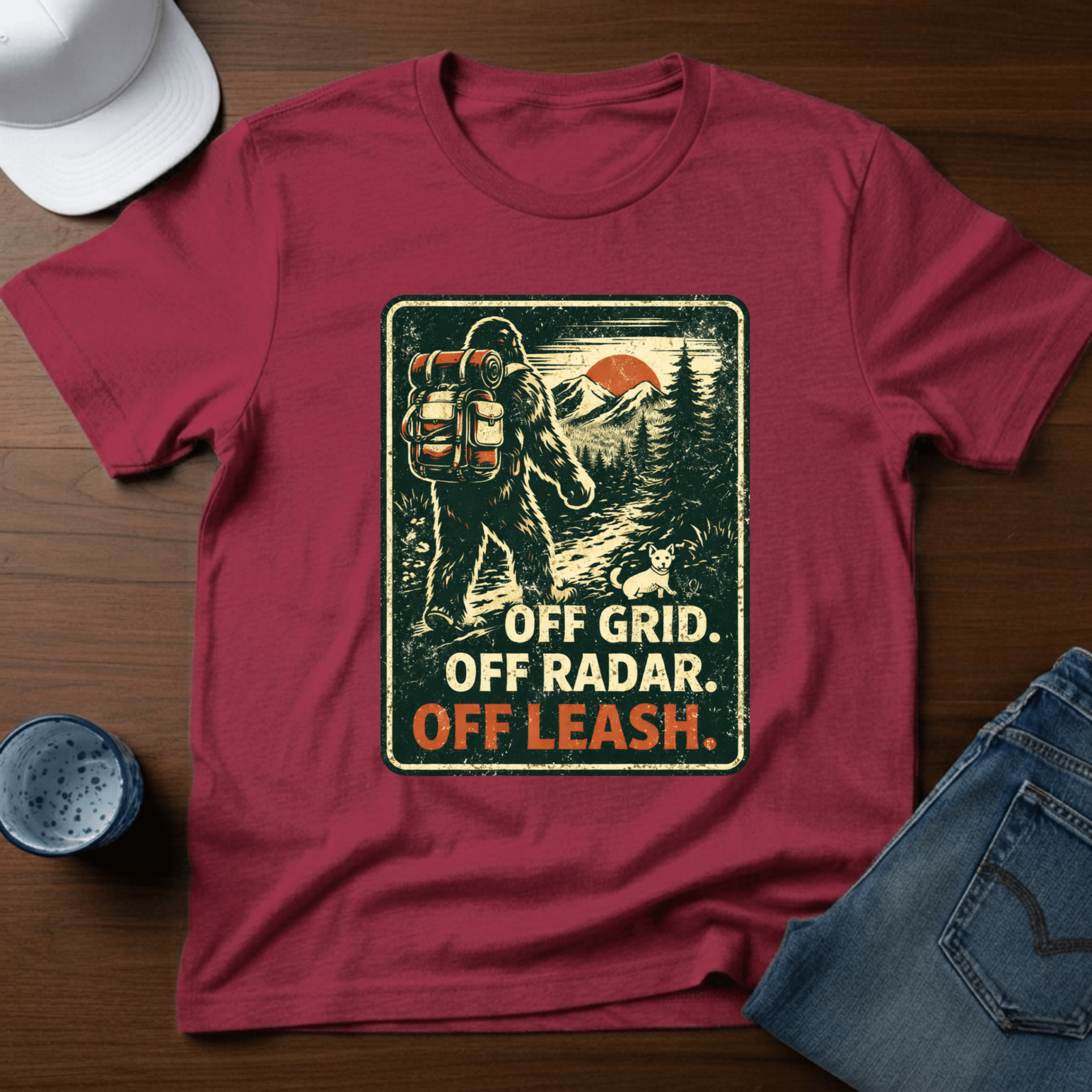 Off Grid. Off Radar. Off Leash T-Shirt - Deadpan Outdoors Co.