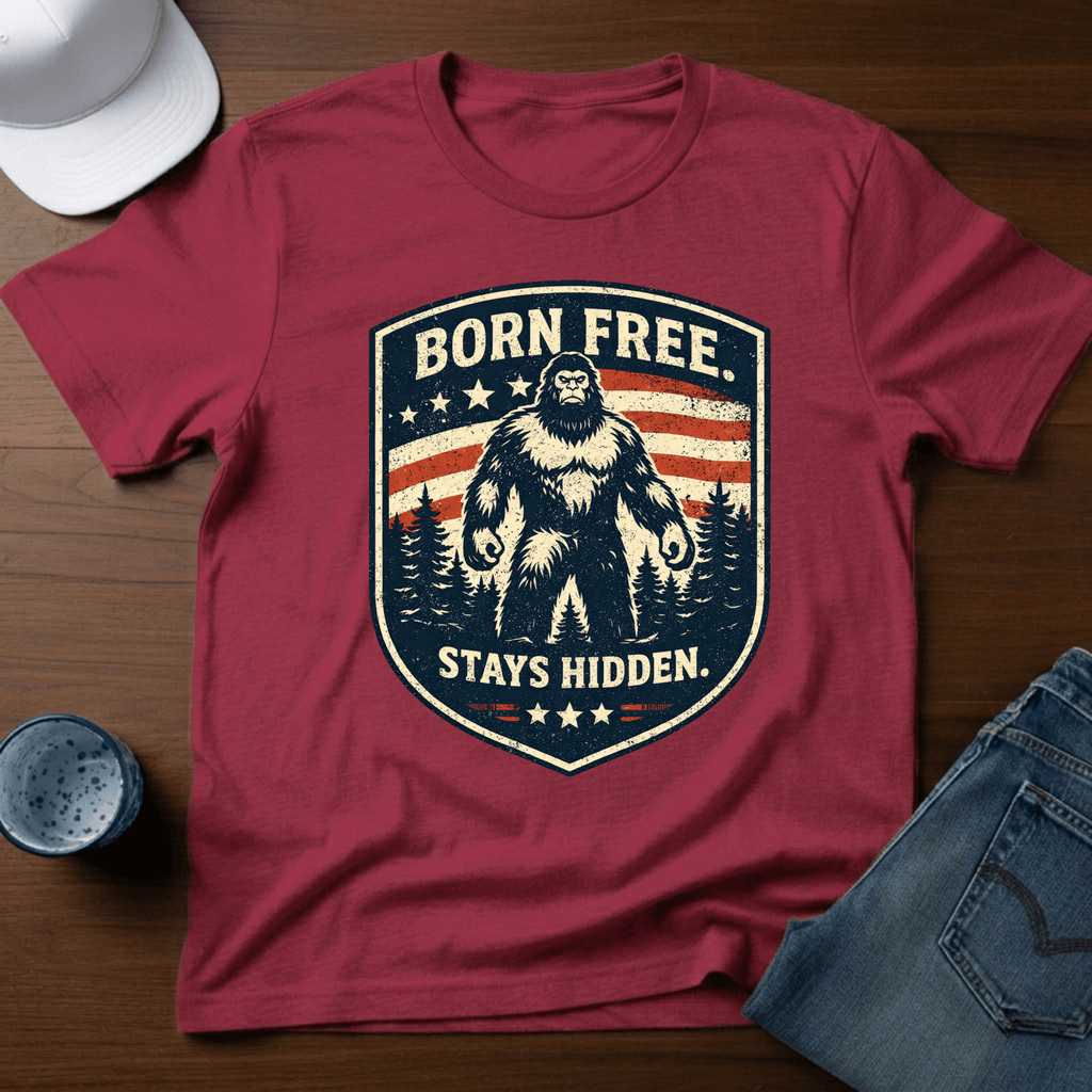 Born Free. Stays Hidden. T-Shirt - Deadpan Outdoors Co.