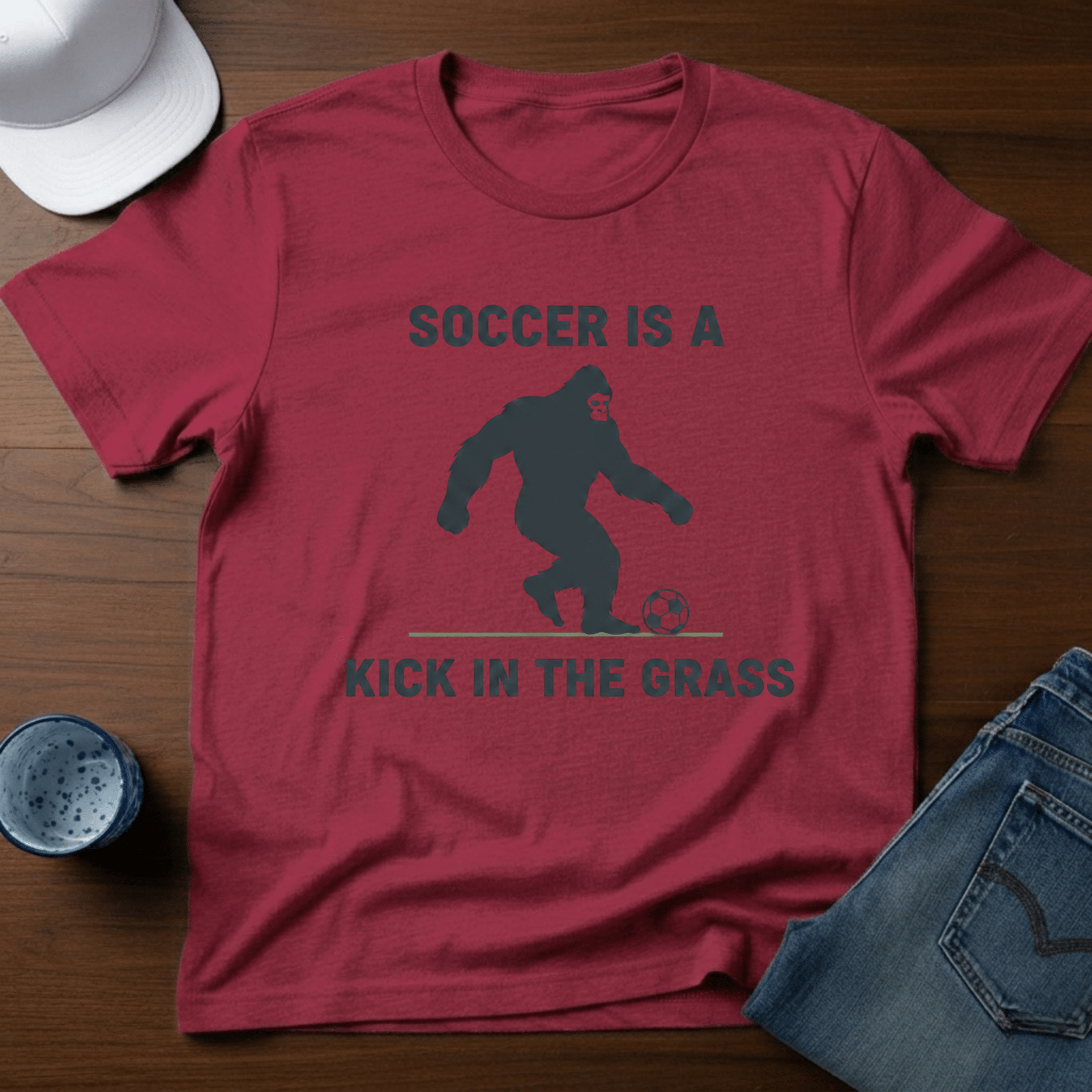 Soccer Is A Kick In The Grass T-Shirt - Deadpan Outdoors Co.
