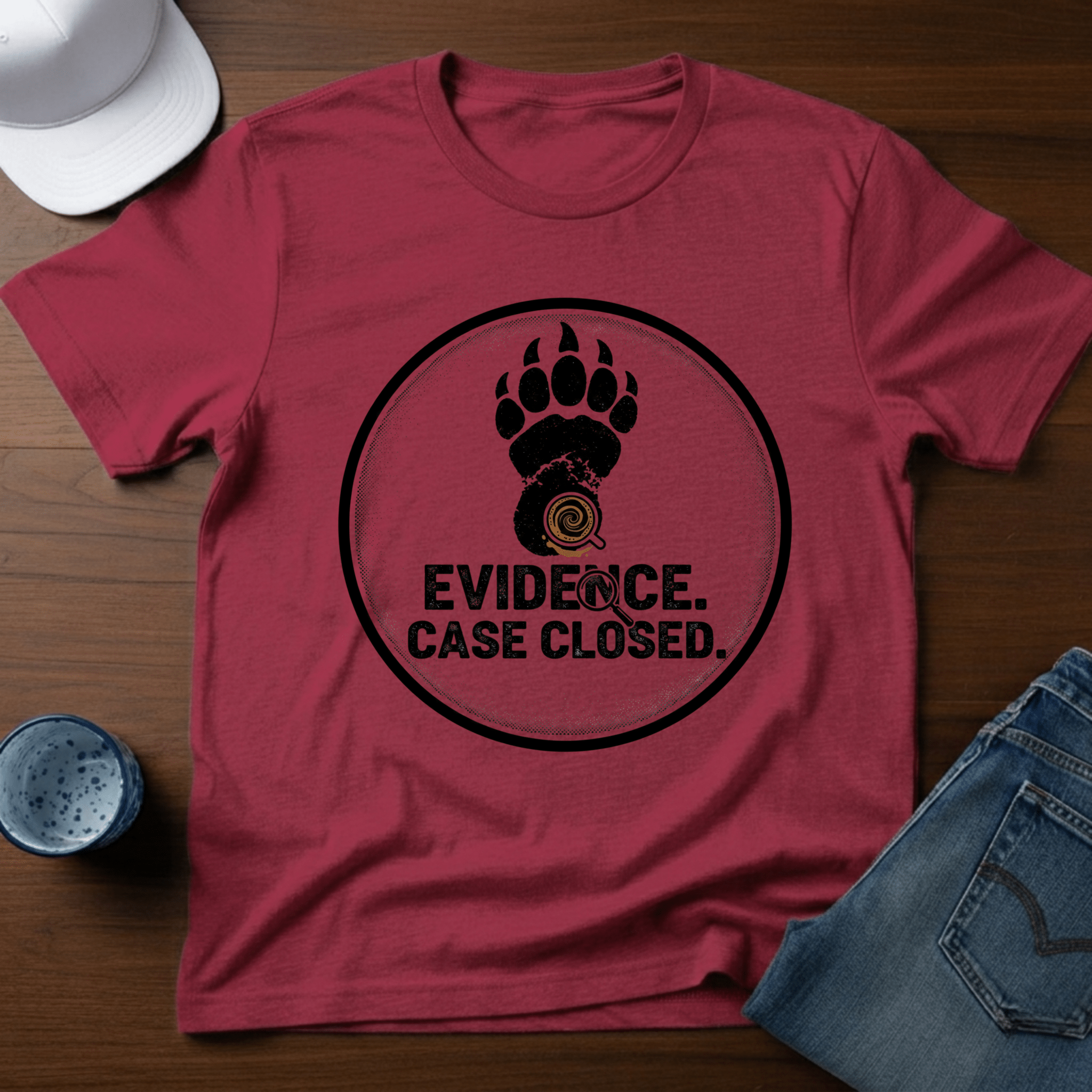 Evidence. Case Closed - Bigfoot Graphic Tee - Deadpan Outdoors Co.