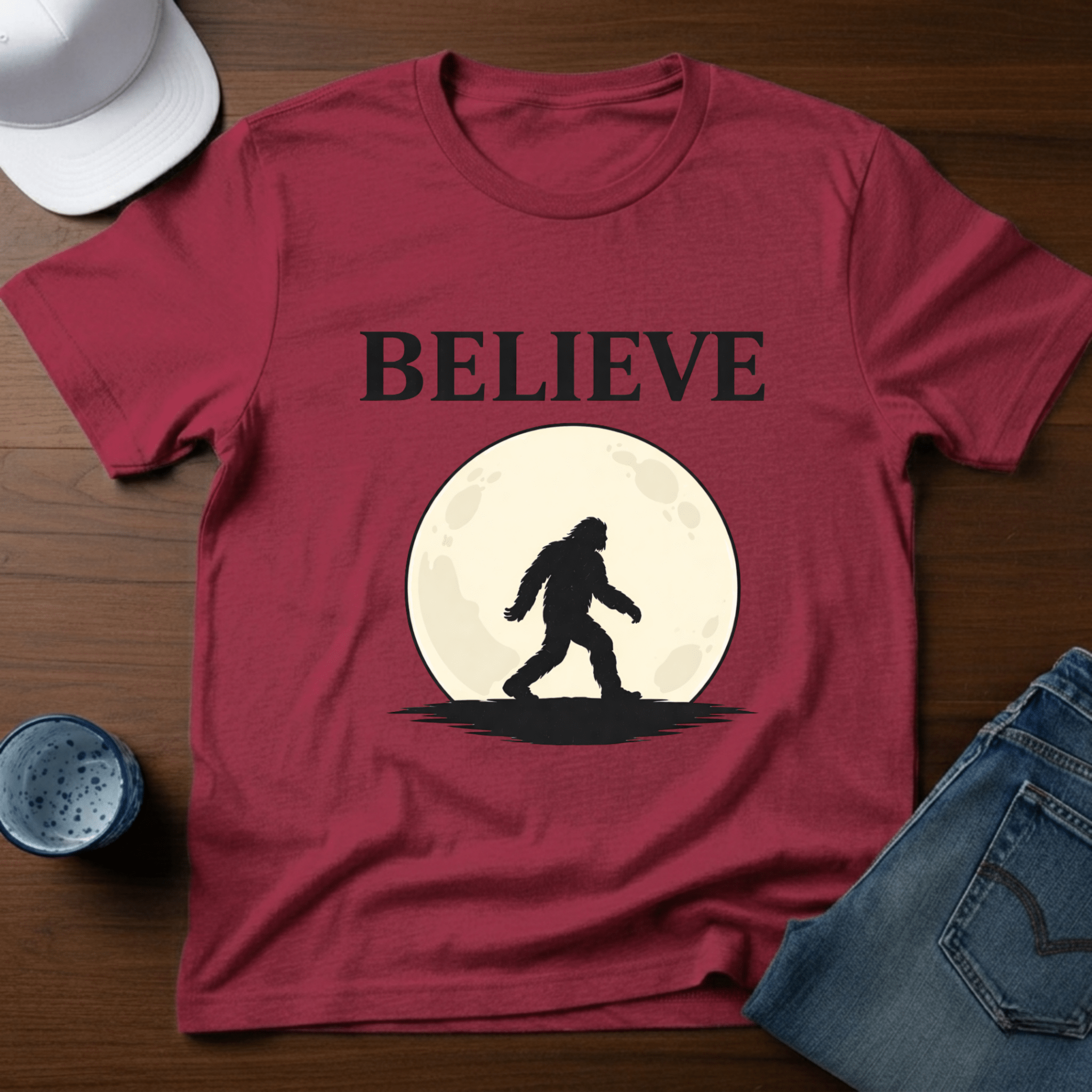 Believe - Moon T-Shirt - Deadpan Outdoors Co.