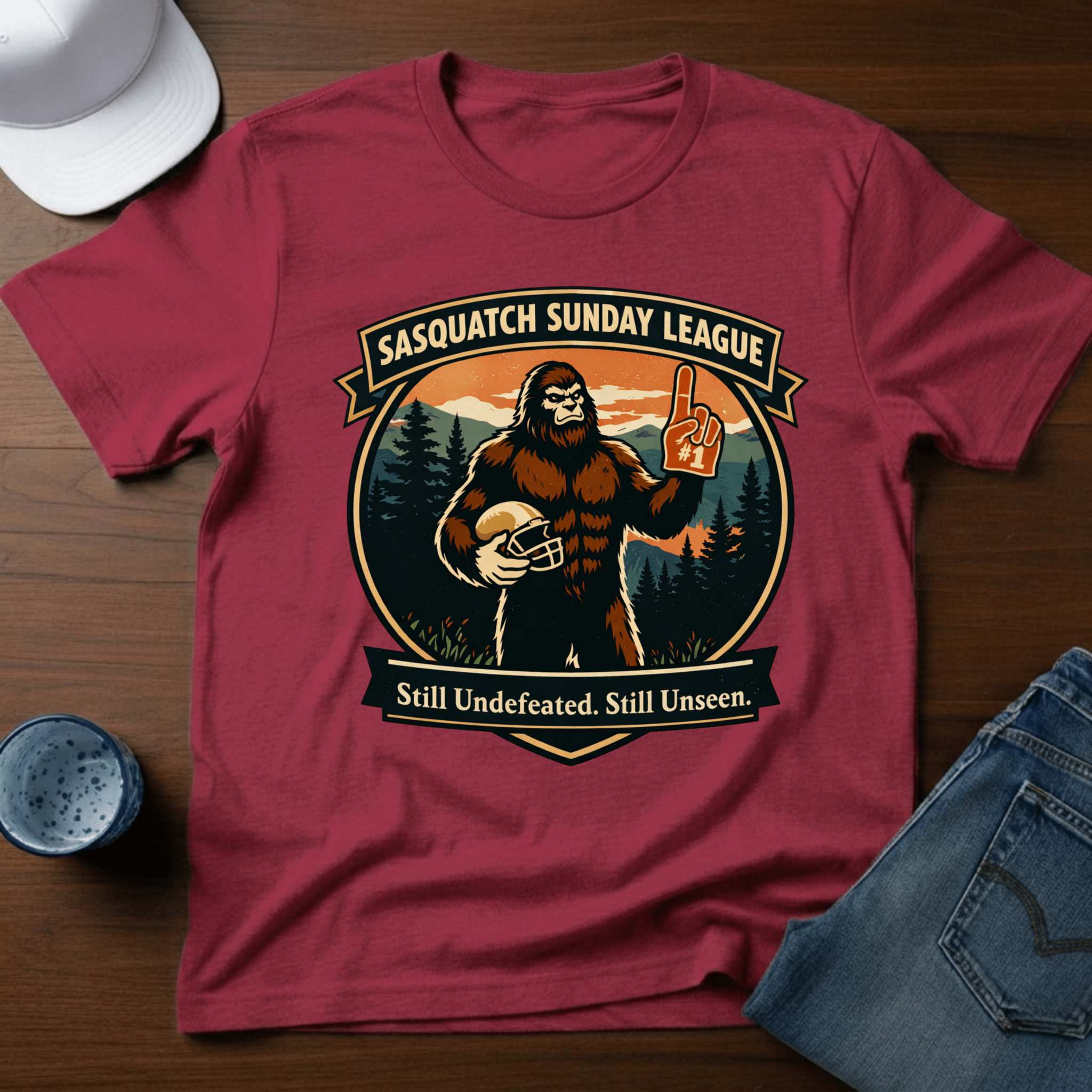 Sasquatch Sunday League T-Shirt - Deadpan Outdoors Co.