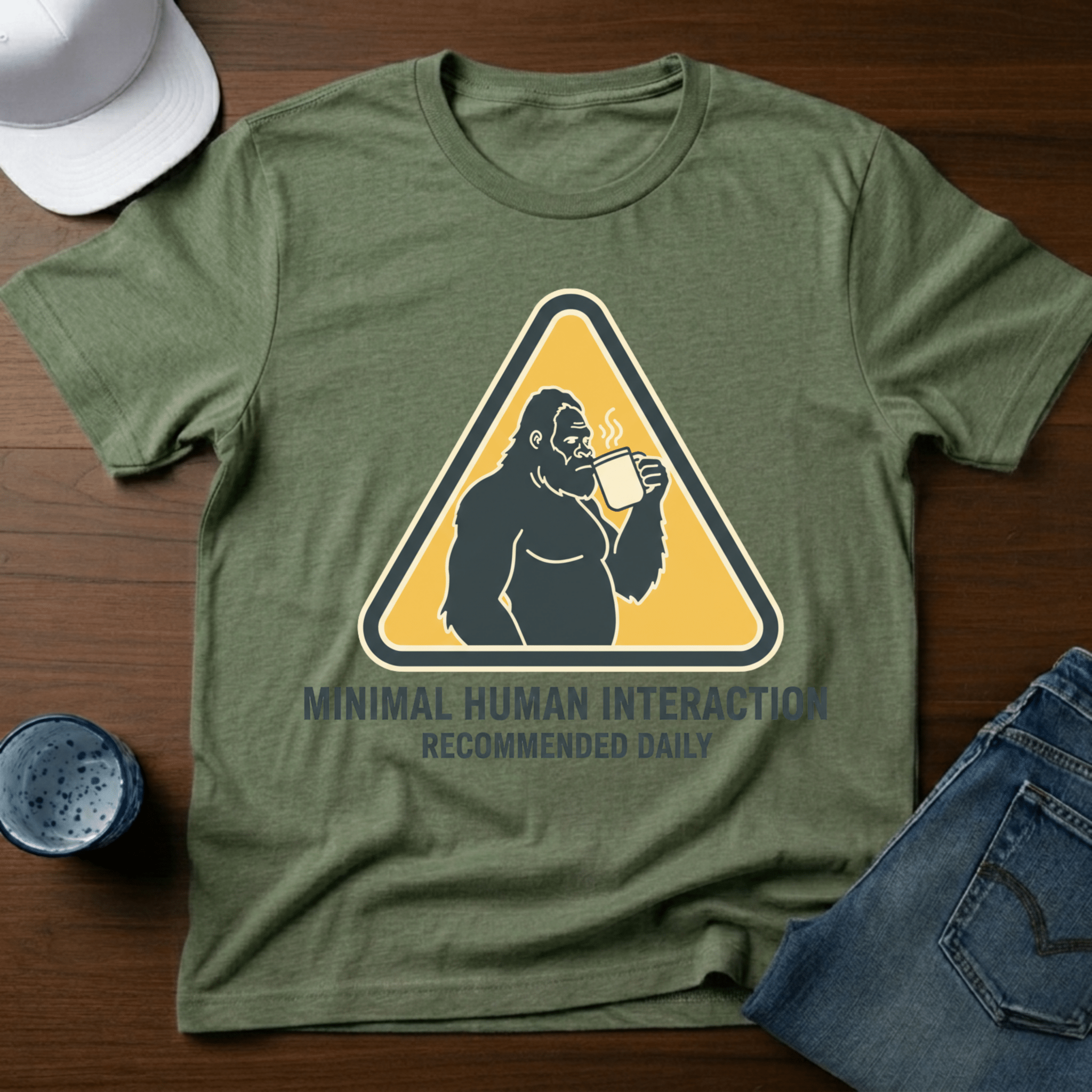 Minimal Human Interaction Recommended Daily T-Shirt - Deadpan Outdoors Co.