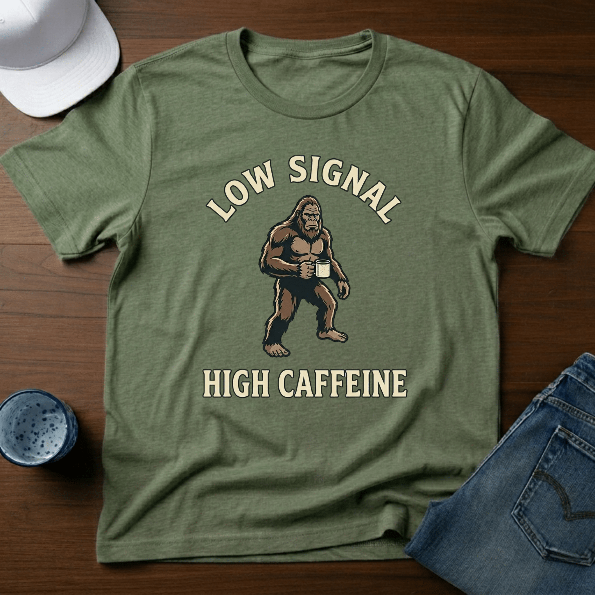 Low Signal High Caffeine T-Shirt - Deadpan Outdoors Co.