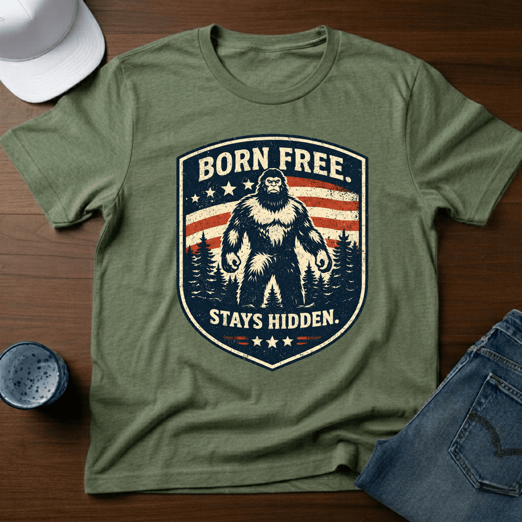 Born Free. Stays Hidden. T-Shirt - Deadpan Outdoors Co.