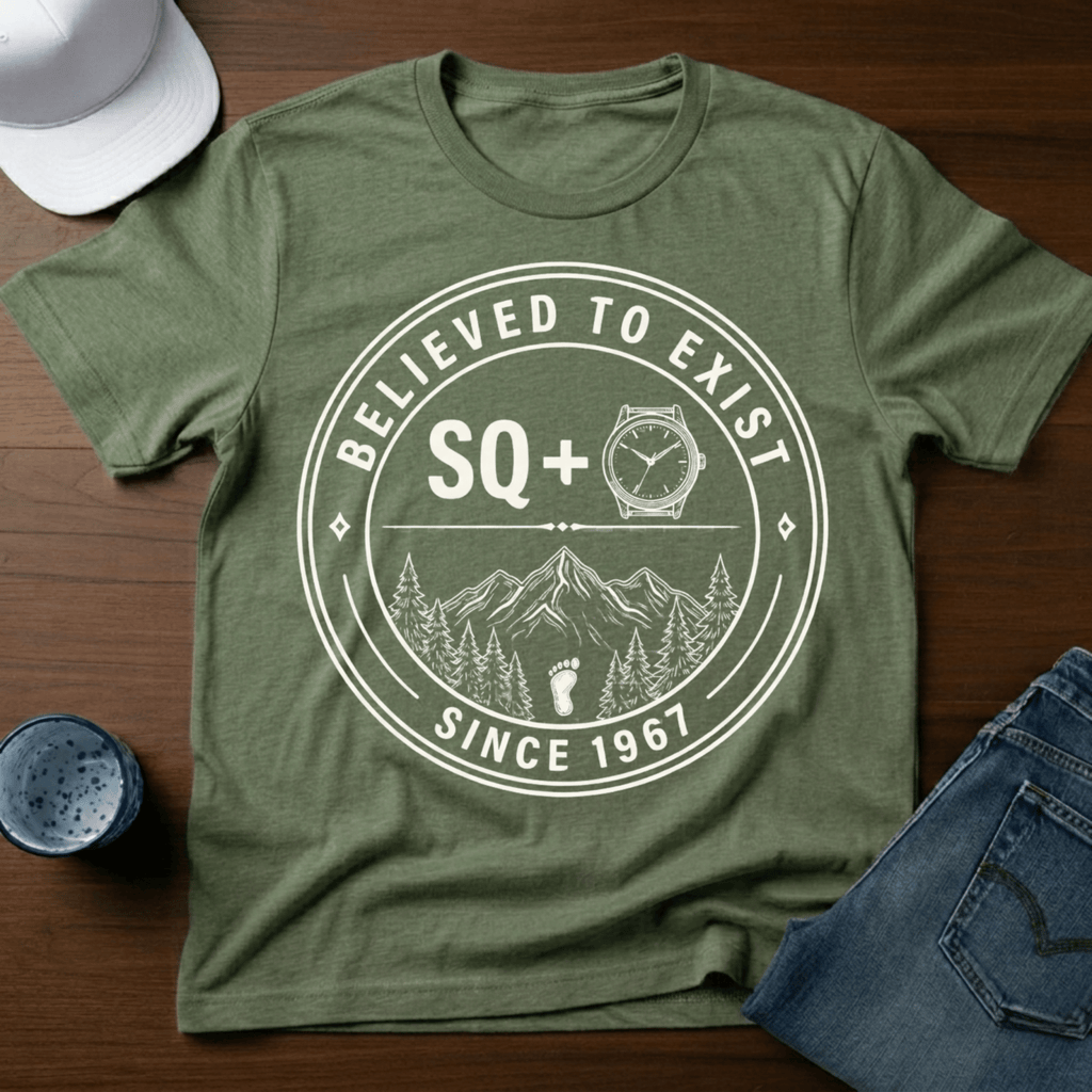 Believed To Exist - SQUATCH - Since 1967 - Squatch Rebus Puzzle T-Shirt - Deadpan Outdoors Co.