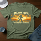 Roams Free - Answers To Nobody. T-Shirt - Deadpan Outdoors Co.