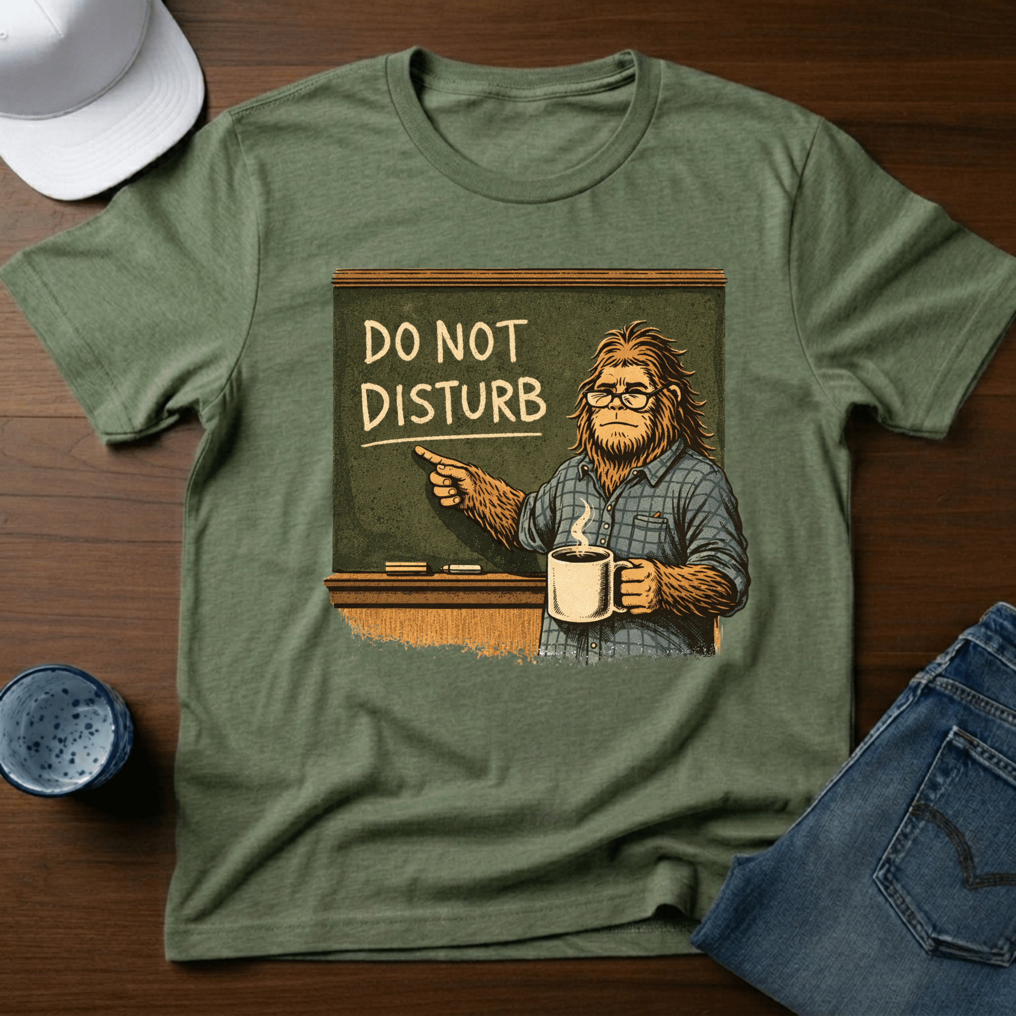 Do Not Disturb - Teacher Bigfoot T-Shirt - Deadpan Outdoors Co.