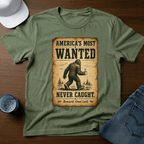 America's Most Wanted - Never Caught T-Shirt - Deadpan Outdoors Co.