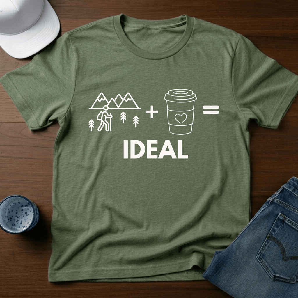 Hiking + Coffee = Ideal T-Shirt - Deadpan Outdoors Co.