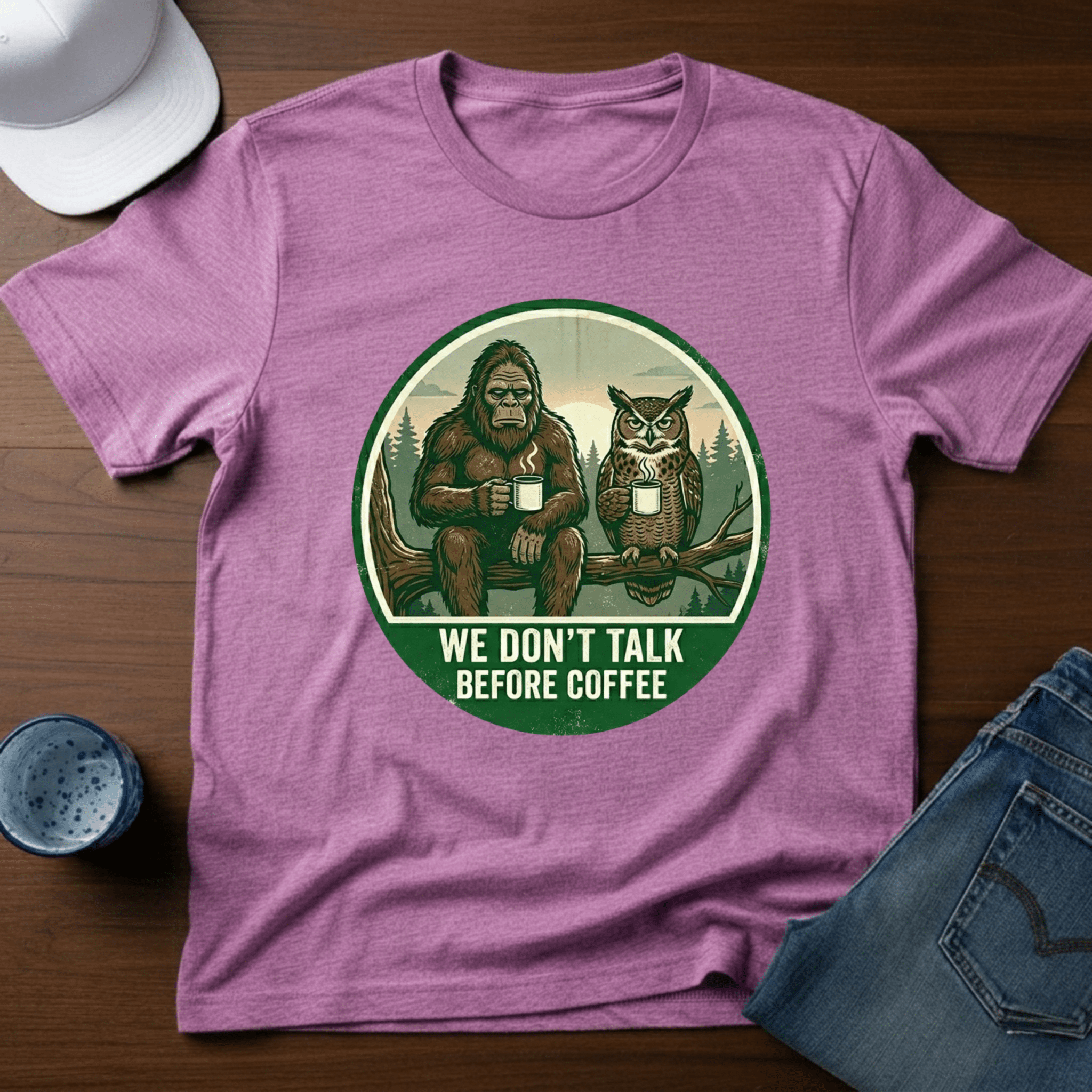 We Don't Talk Before Coffee T-Shirt - Deadpan Outdoors Co.