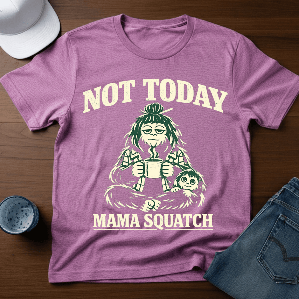 Not Today - Mama Squatch T-Shirt - Deadpan Outdoors Co.
