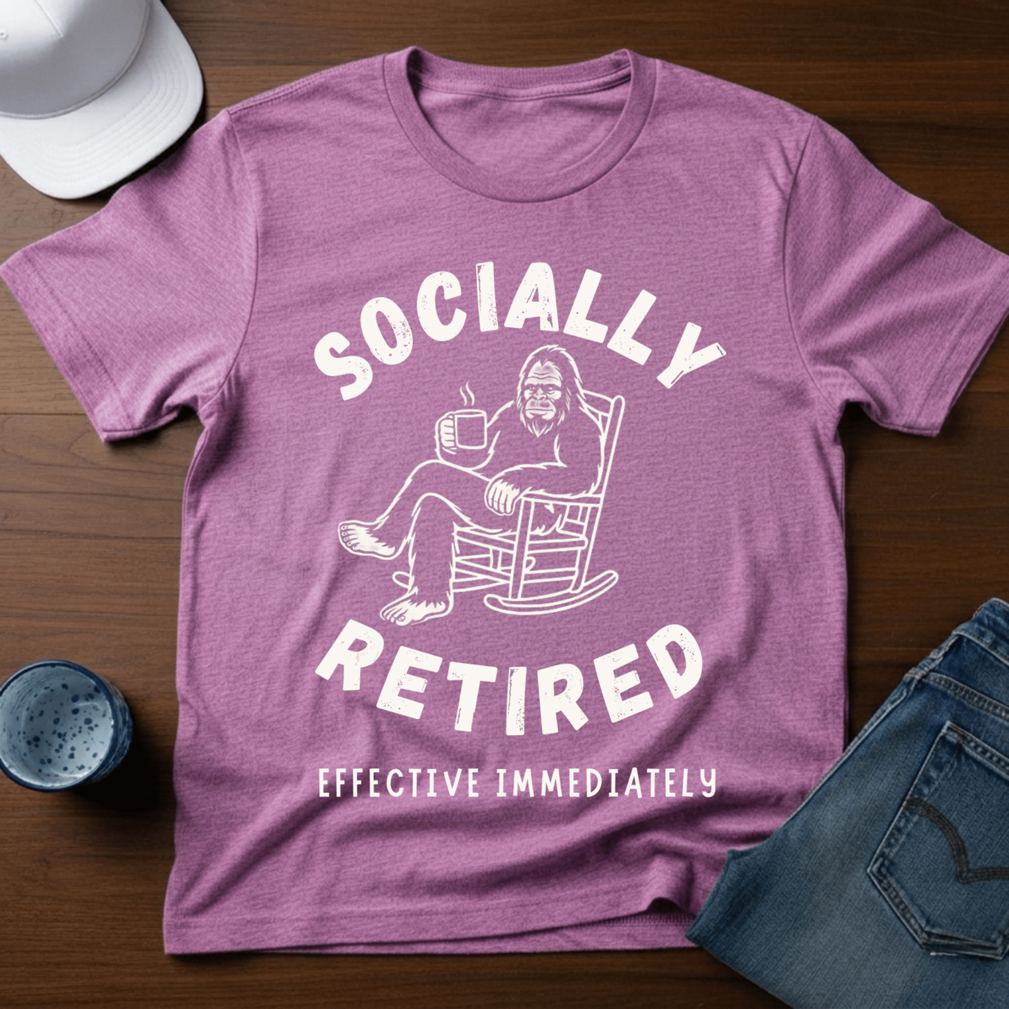 Socially Retired - Effective Immediately T-Shirt - Deadpan Outdoors Co.