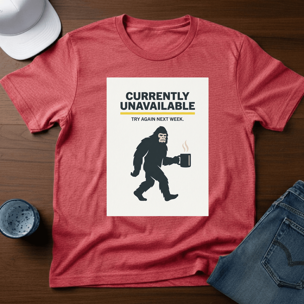 Currently Unavailable Try Again Next Week T-Shirt - Deadpan Outdoors Co.