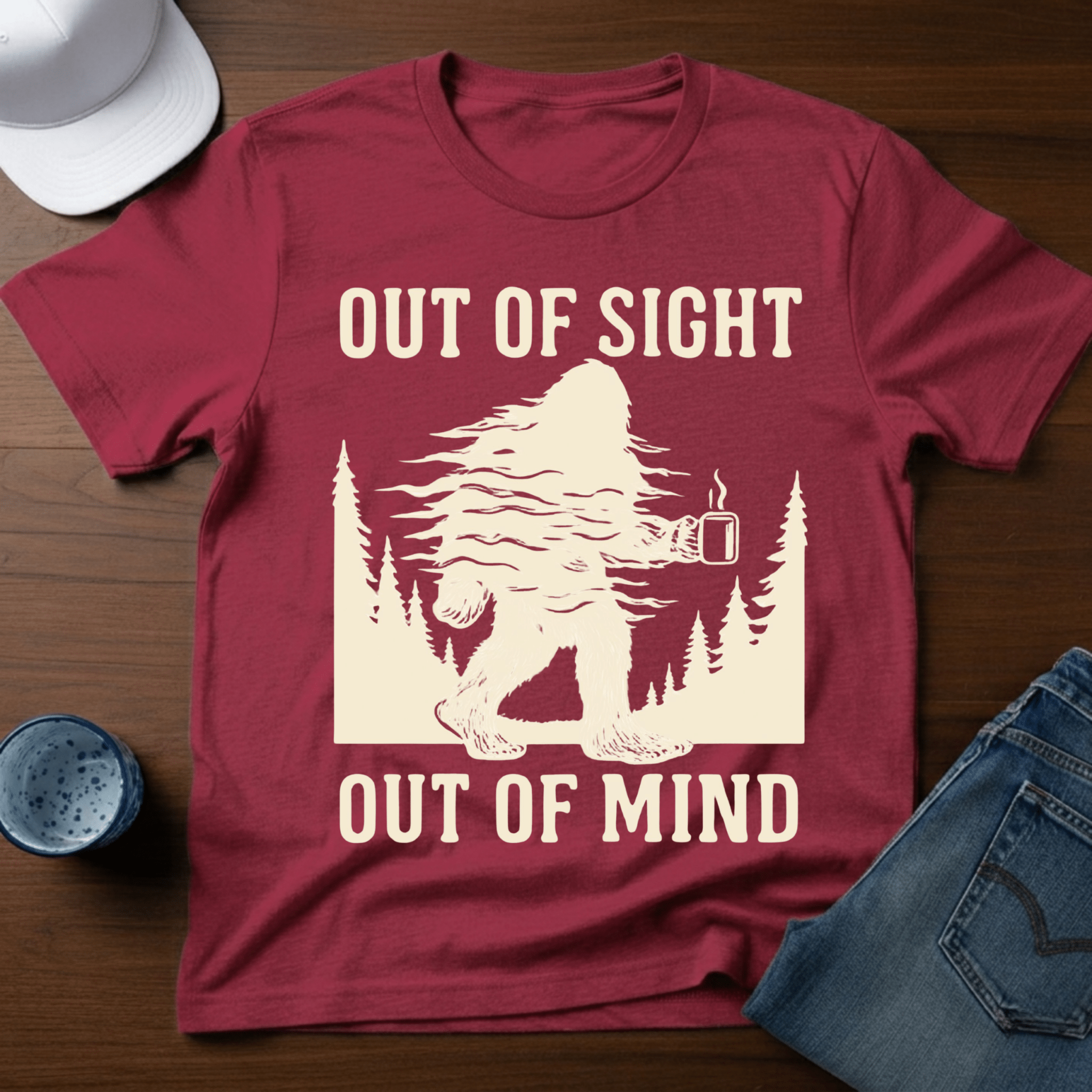 Out Of Sight - Out Of Mind T-Shirt - Deadpan Outdoors Co.