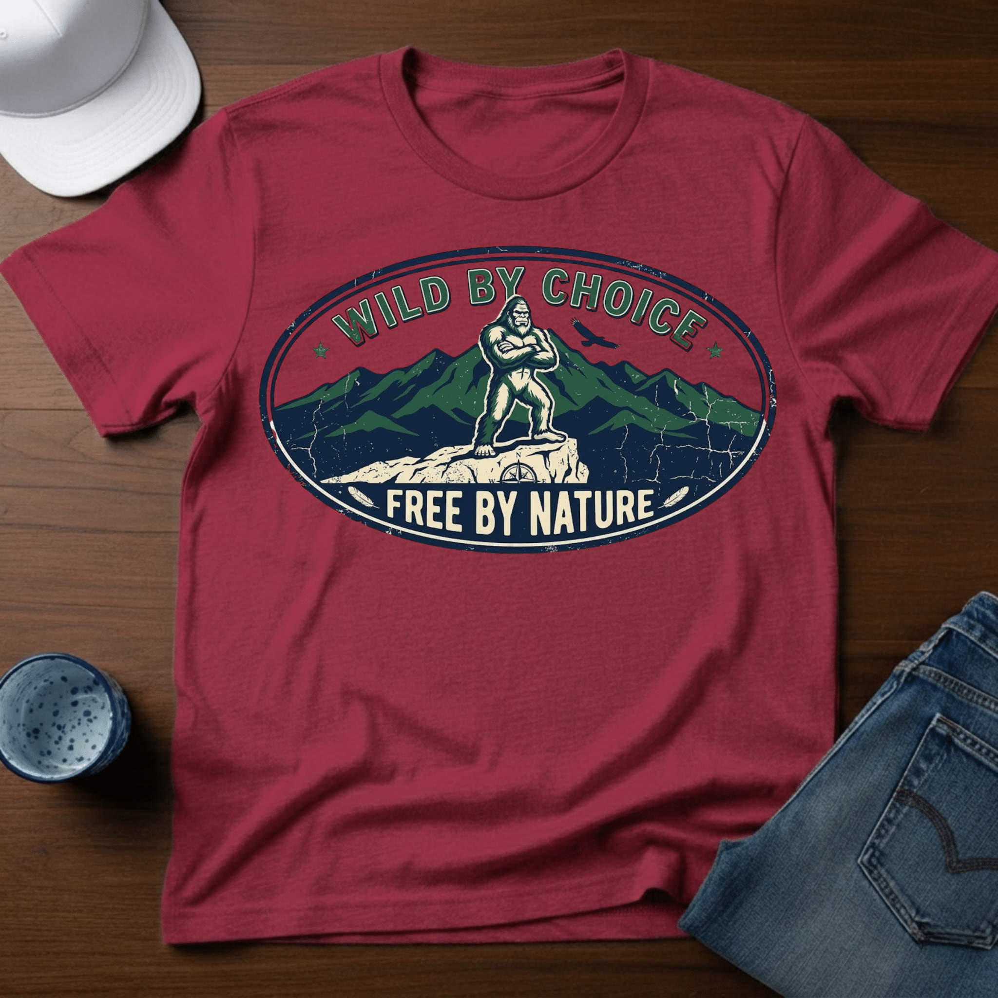 Wild By Choice - Free By Nature T-Shirt - Deadpan Outdoors Co.