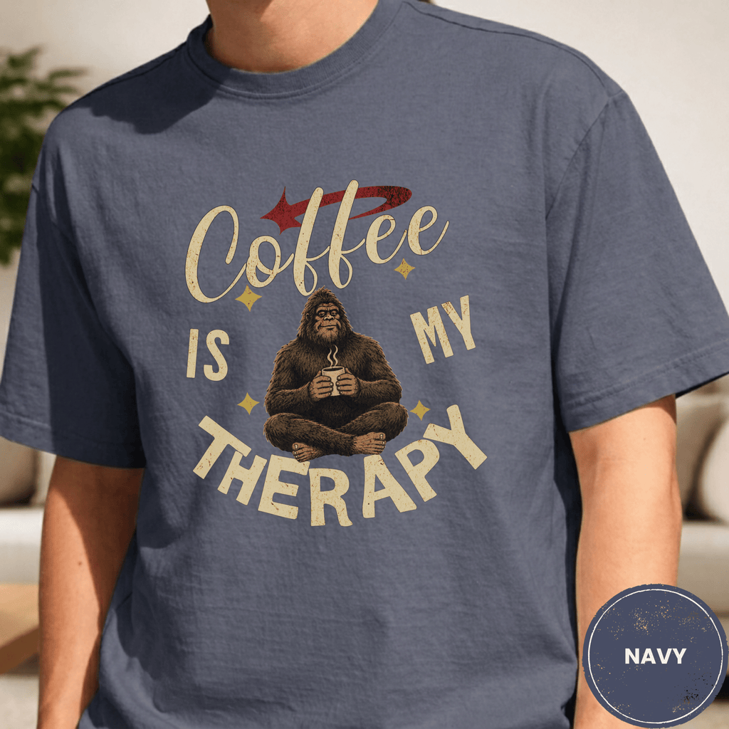 Comfort Colors® Coffee is My Therapy Tee - Deadpan Outdoors Co.