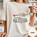Comfort Colors® Trailer Plus Hiking Equals One Happy Camper Tee - Deadpan Outdoors Co.