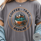 Comfort Colors® Coffee Trail Repeat Tee - Deadpan Outdoors Co.