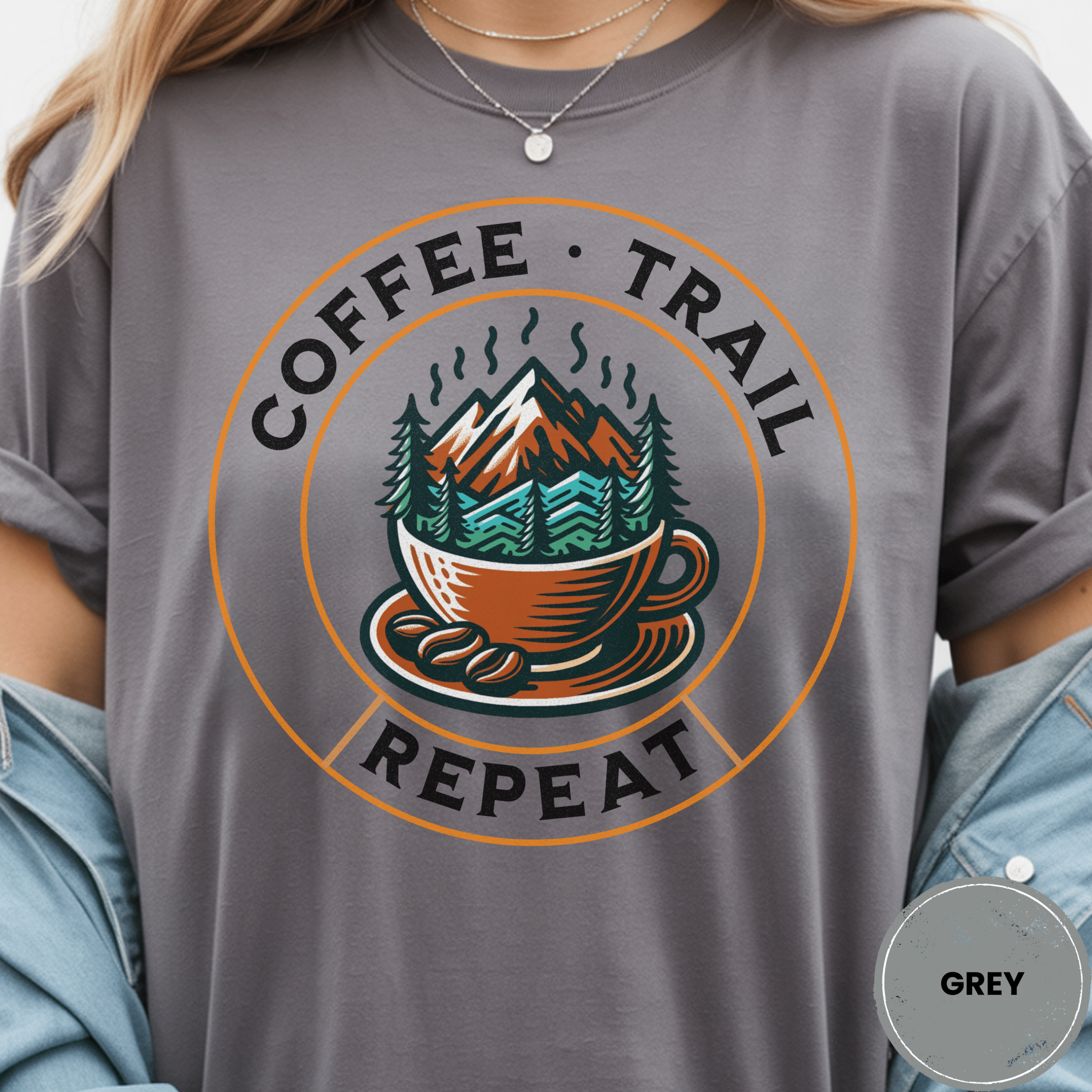 Comfort Colors® Coffee Trail Repeat Tee - Deadpan Outdoors Co.