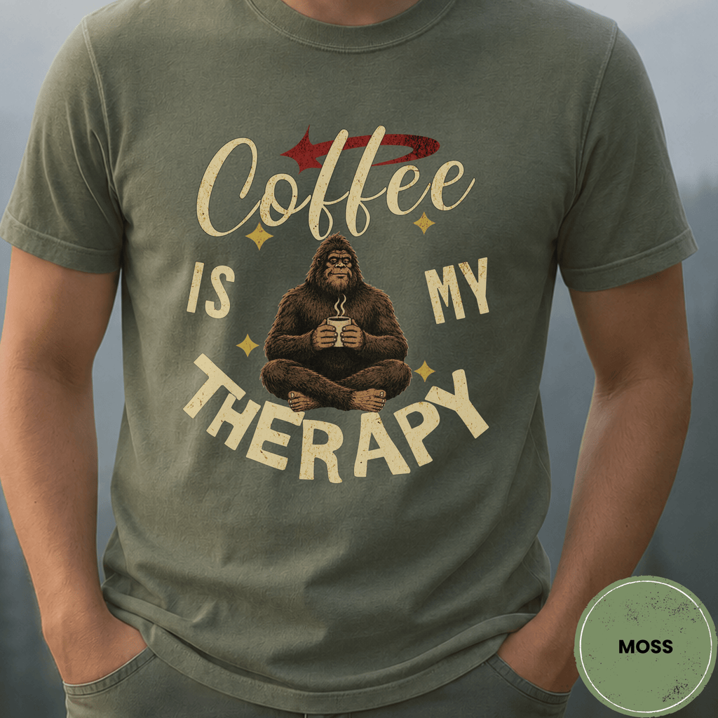 Comfort Colors® Coffee is My Therapy Tee - Deadpan Outdoors Co.