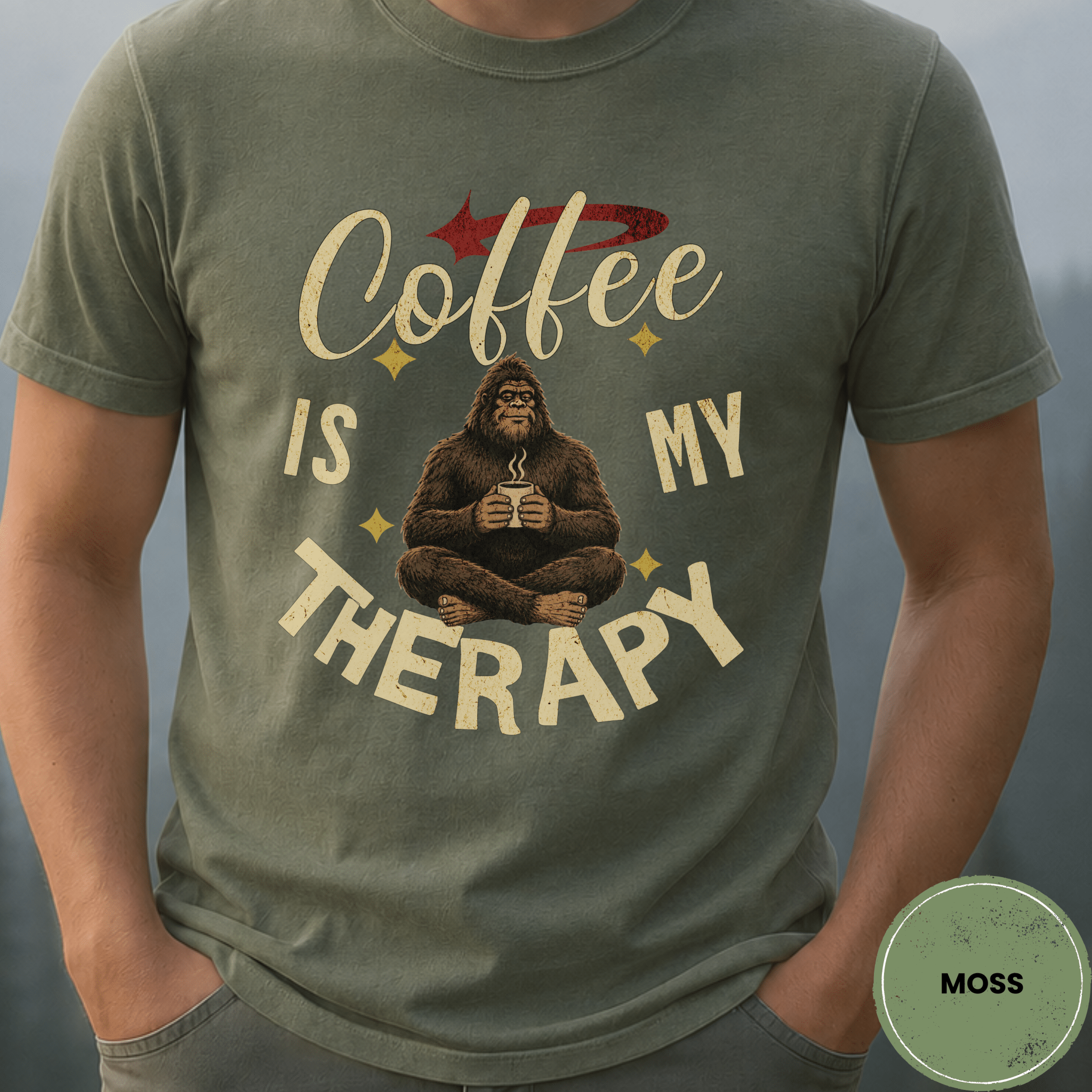 Comfort Colors® Coffee is My Therapy Tee - Deadpan Outdoors Co.