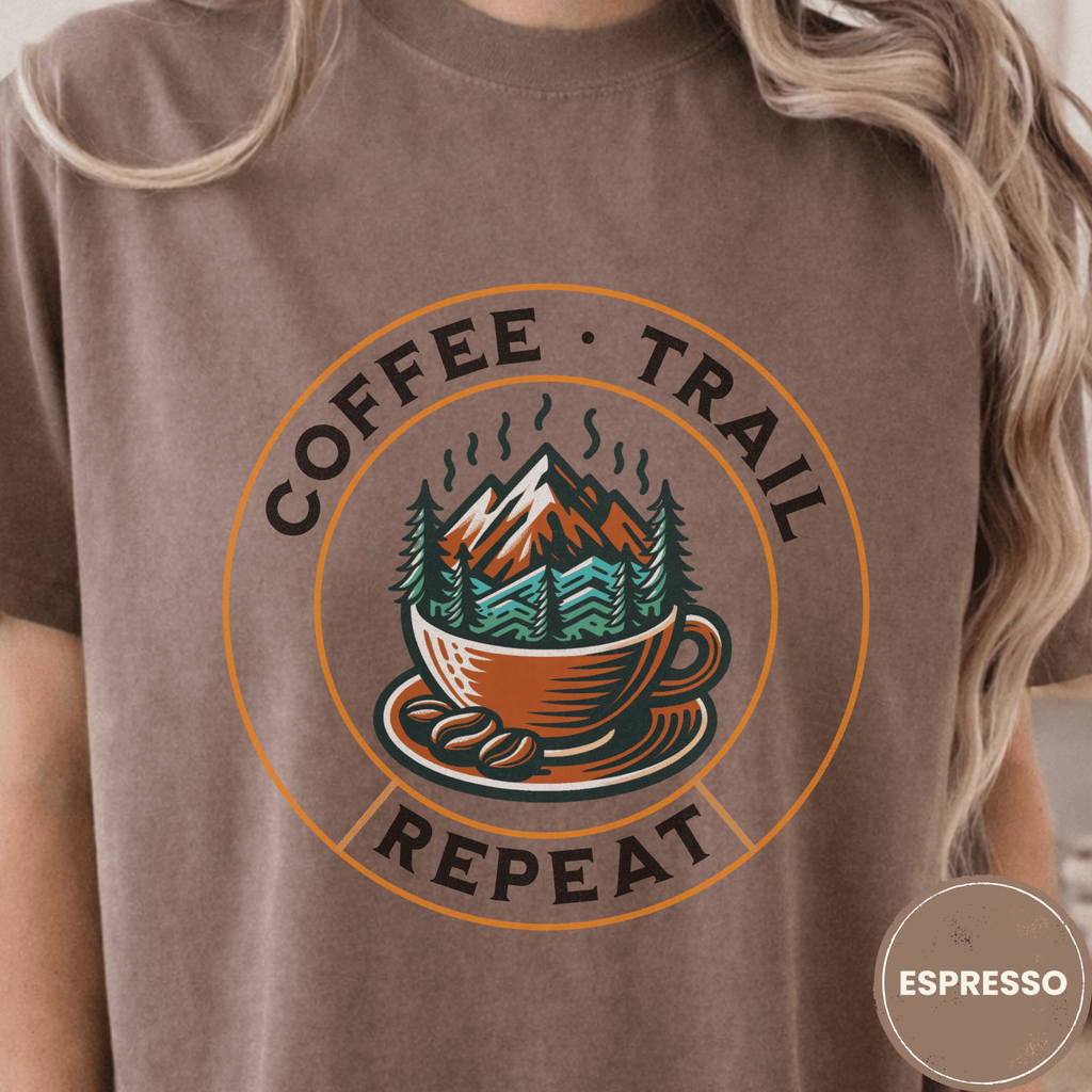 Comfort Colors® Coffee Trail Repeat Tee - Deadpan Outdoors Co.
