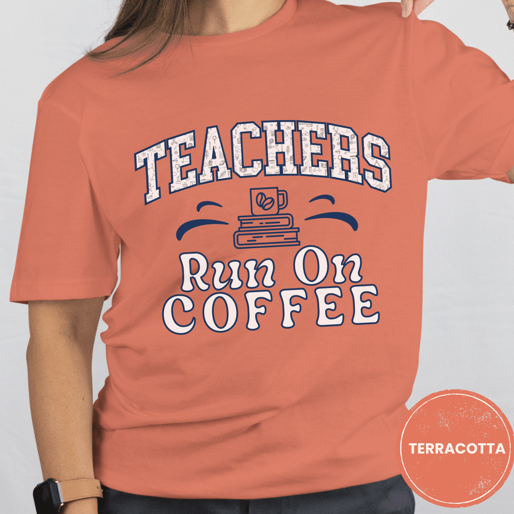 Comfort Colors® Teachers Run on Coffee Tee - Deadpan Outdoors Co.
