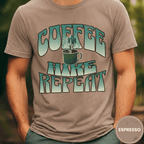 Comfort Colors® Coffee, Hike, Repeat Tee - Deadpan Outdoors Co.