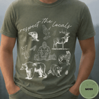 Comfort Colors® Tee - Respect The Locals - Bigfoot Version - Deadpan Outdoors Co.