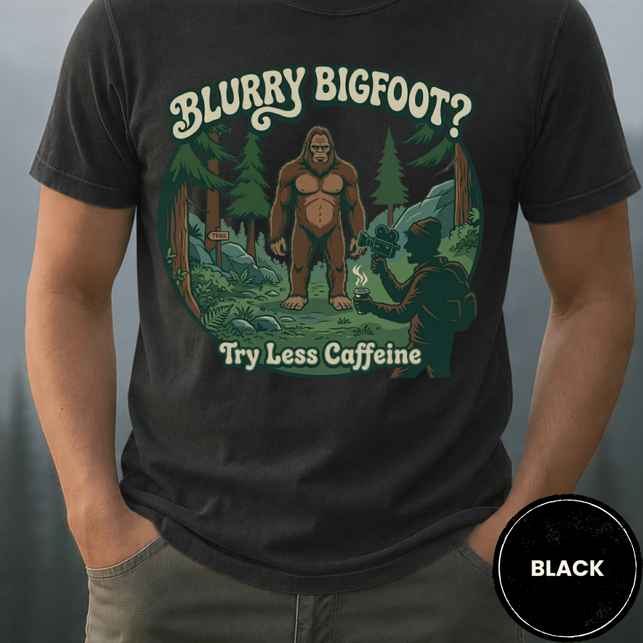 Comfort Colors® Blurry Bigfoot? T-Shirt - Deadpan Outdoors Co.