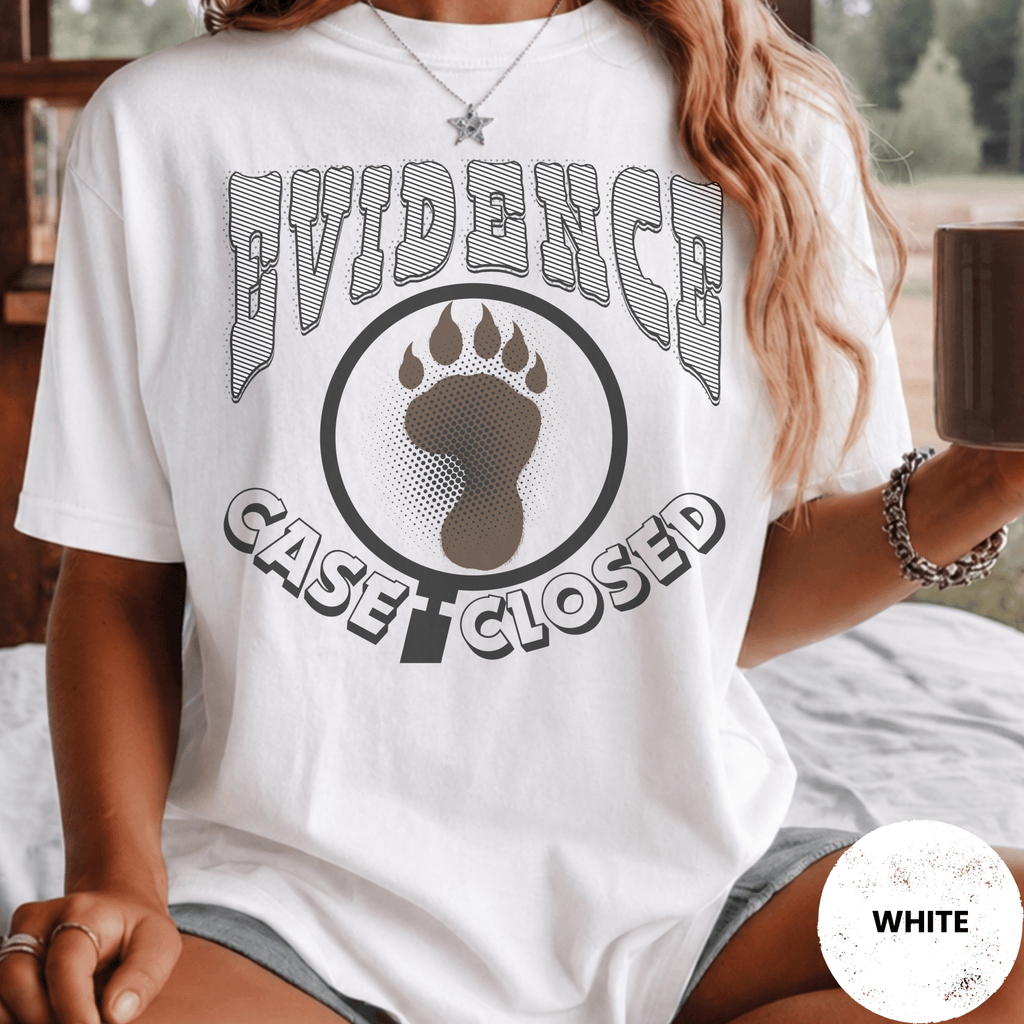 Comfort Colors® Evidence Case Closed Bigfoot Tee - Deadpan Outdoors Co.