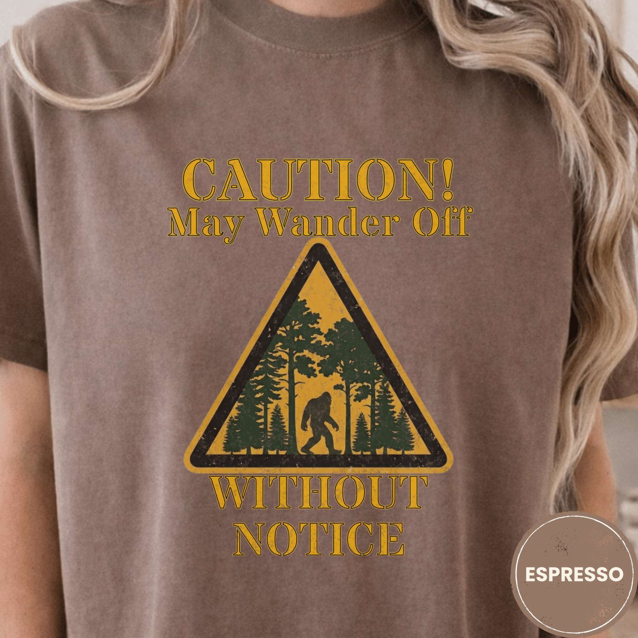 Comfort Colors® Caution May Wander Off Without Notice Tee - Deadpan Outdoors Co.