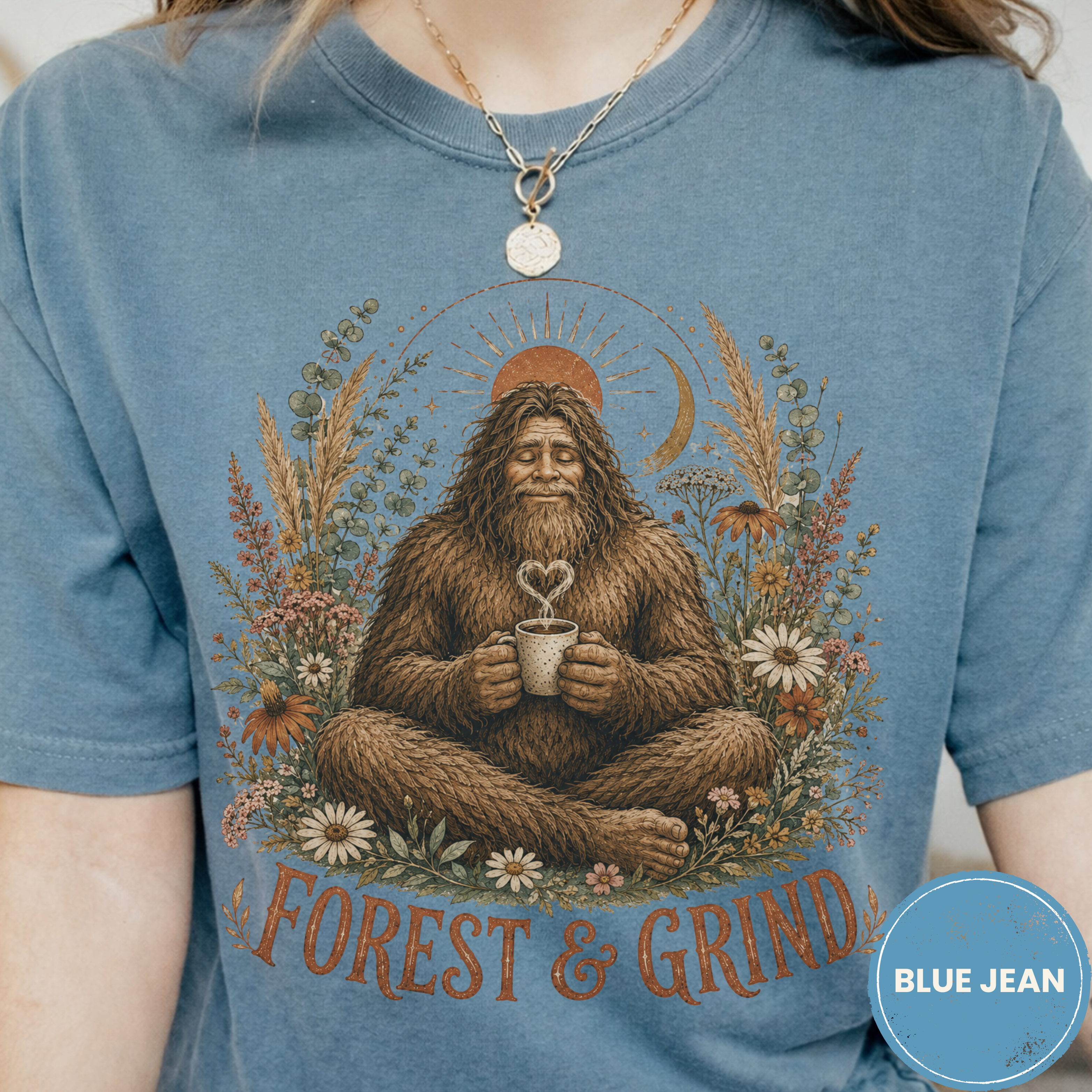 Comfort Colors® Forest and Grind Boho Bigfoot Tee