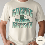 Comfort Colors® Coffee, Hike, Repeat Tee - Deadpan Outdoors Co.