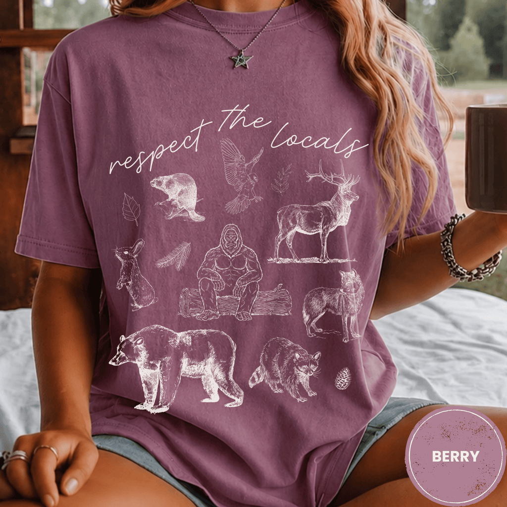 Comfort Colors® Tee - Respect The Locals - Bigfoot Version - Deadpan Outdoors Co.