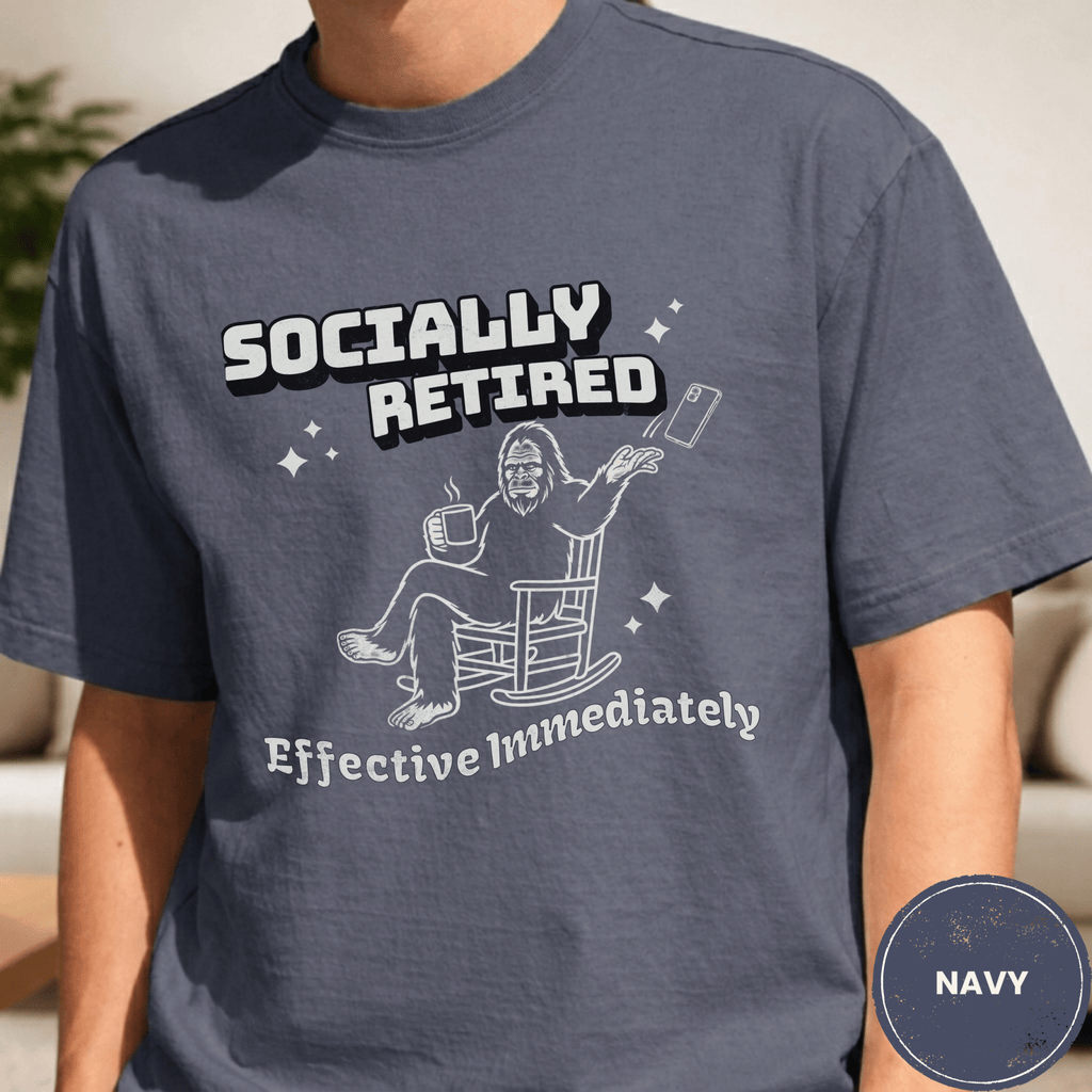 Comfort Colors® Socially Retired Effective Immediately Tee - Deadpan Outdoors Co.