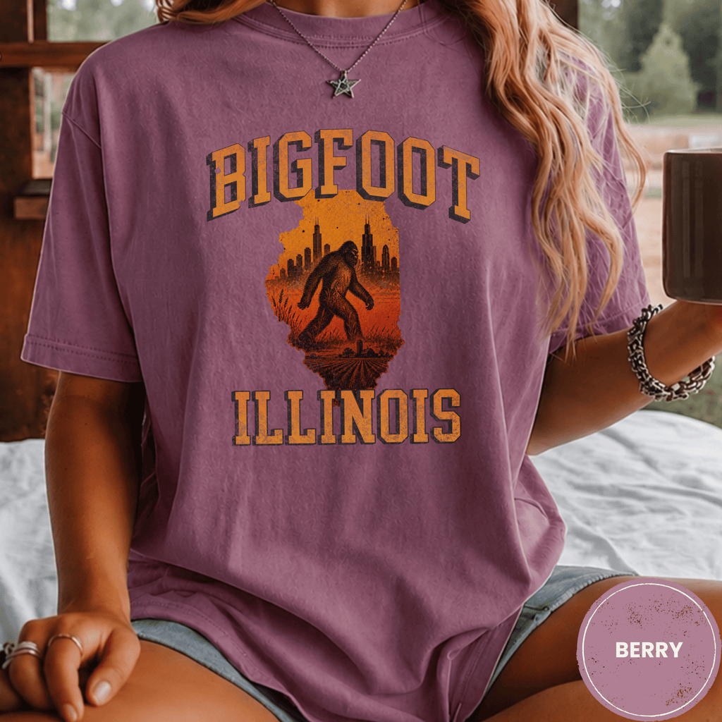 Comfort Colors® Bigfoot Illinois State Tee - Deadpan Outdoors Co.